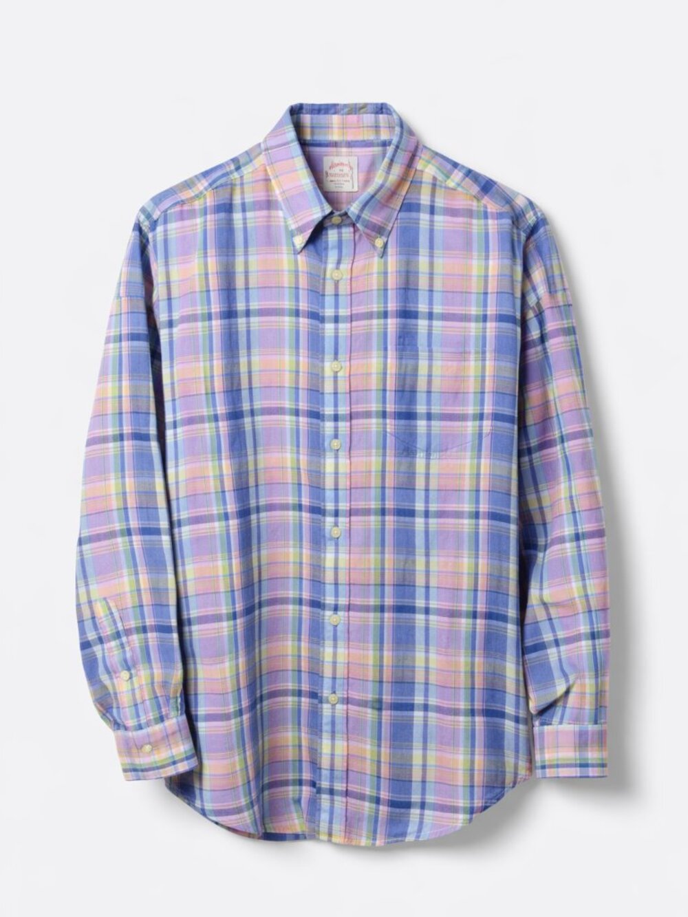 Brooks Brothers Men’s Irish Linen Plaid Button‑Down Shirt | Size M